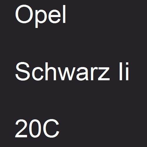 Opel, Schwarz Ii, 20C.